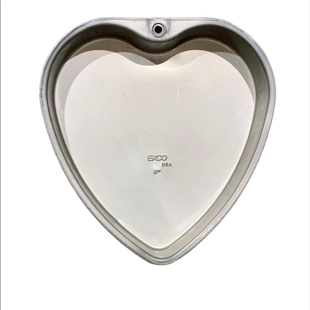 Vintage ❤️ valentine ECKO USA 9" Heart Shaped Cake Pan #7165